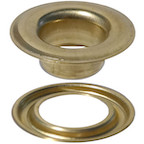 Brass Self-Piercing Grommet & Washer