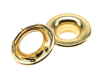 Rolled Rim Grommets with Spur Washers